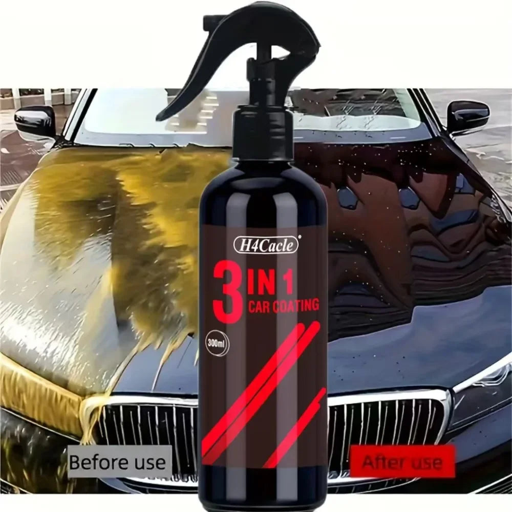 3 in 1 Car Ceramic Liquid Coating Spray Nano Crystal Hydrophobic Layer Polishing Agent High Gloss Paint Protection Wa...