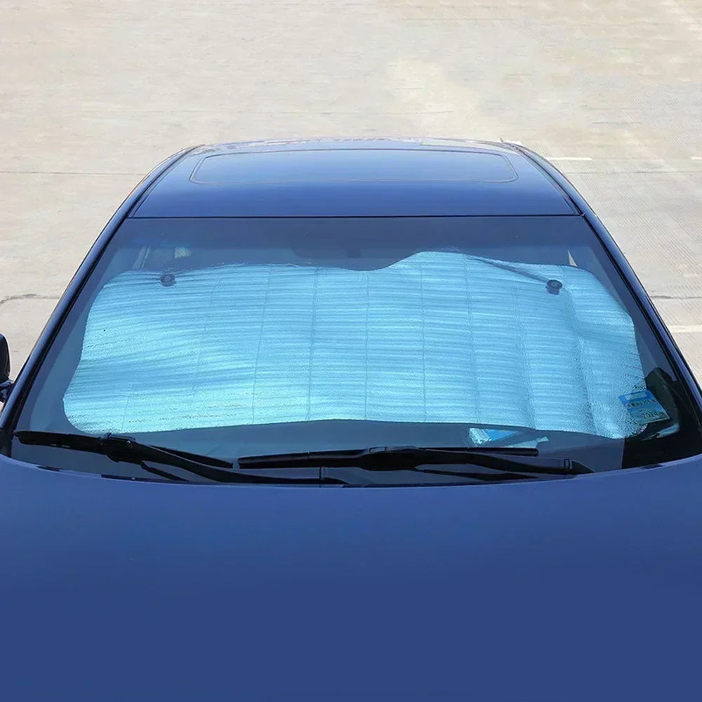 Faltbarer Sonnenschutz für Auto-Windschutzscheibe, Reflektorabdeckung, Tragbarer Atmungsaktiver UV-Schutz-Bildschirm