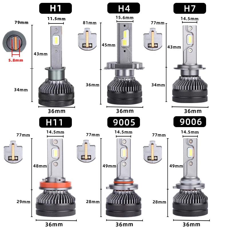 LED H4/H7 Autoscheinwerfer Birne H1/H8/H11 110 W – SwissGlanzGarage Ansicht 5