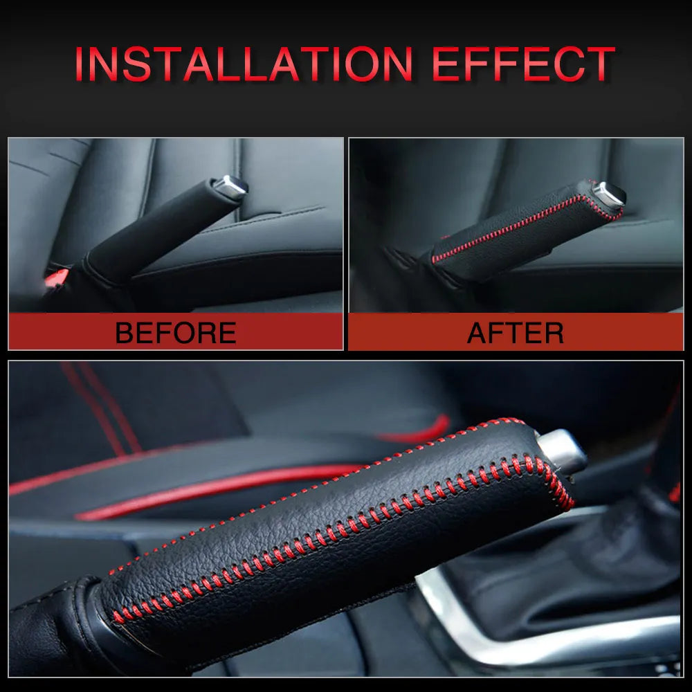 Handbremsabdeckung Leder für VW Golf 4-7 – SwissGlanzGarage Ansicht 4