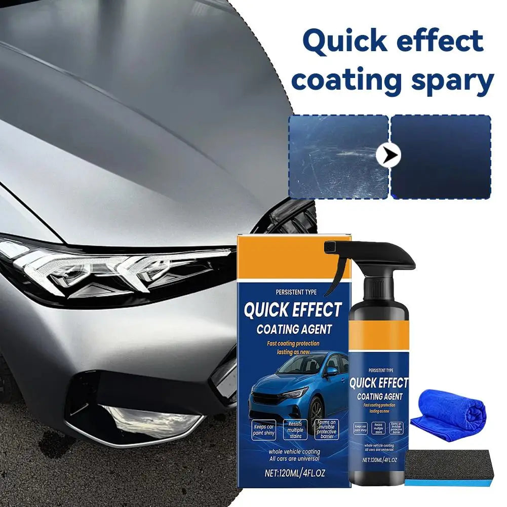 Schnellwirkendes Auto-Keramikbeschichtungsspray Hydrophob Spiegelglanz Lack Glas Kunststoff Wasserlose Reinigung Auto...