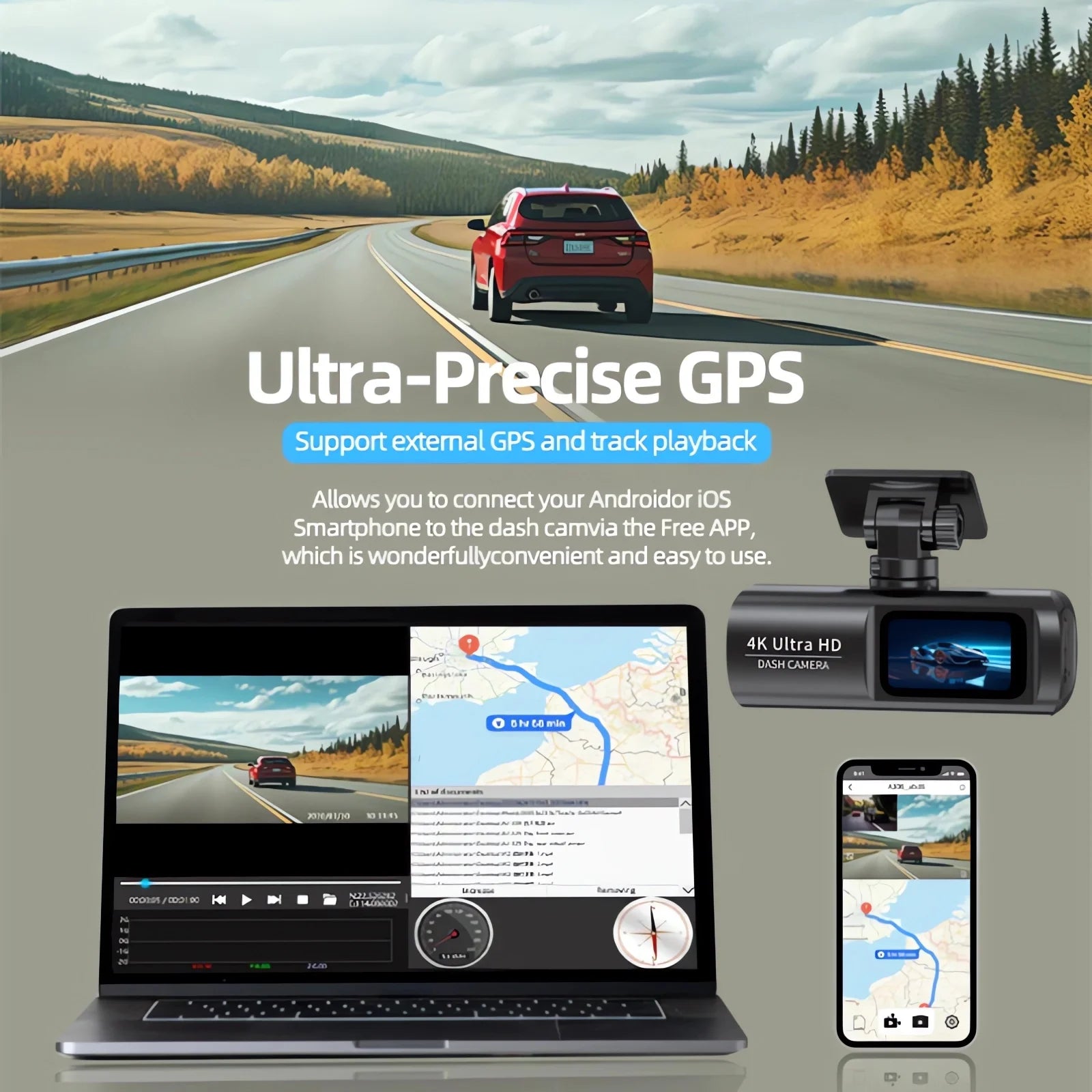 Dashcam 4K Dual-Lens Auto Kamera – SwissGlanzGarage Ansicht 5