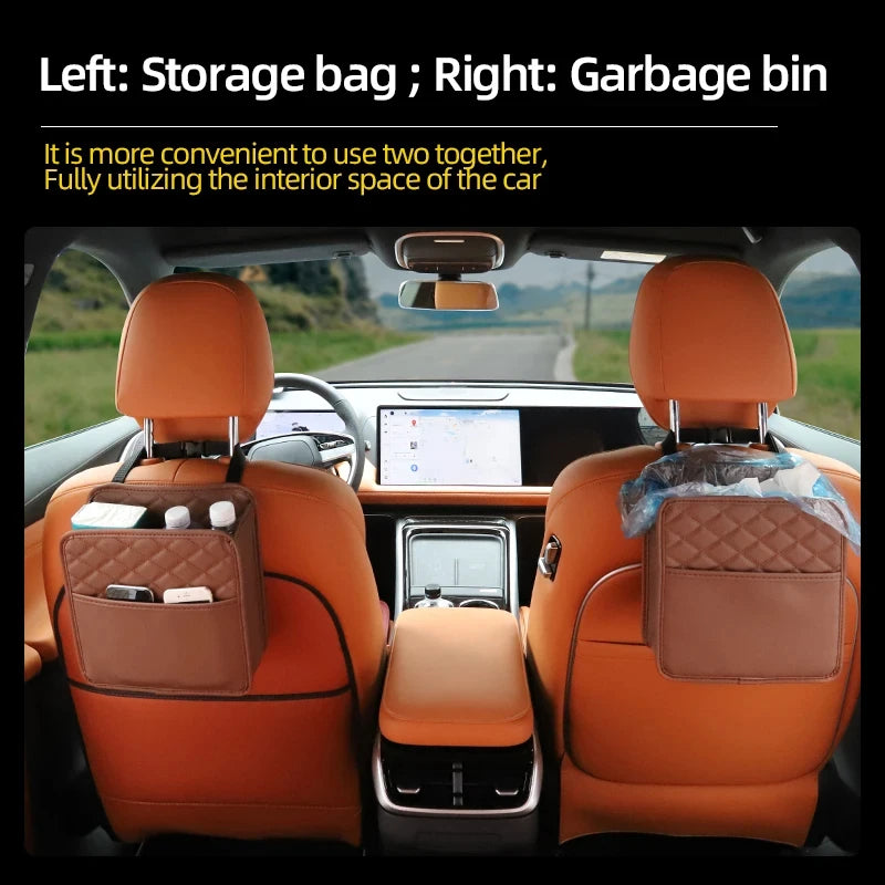 Sitz-Organizer mit Ablagefach braun – SwissGlanzGarage Ansicht 4