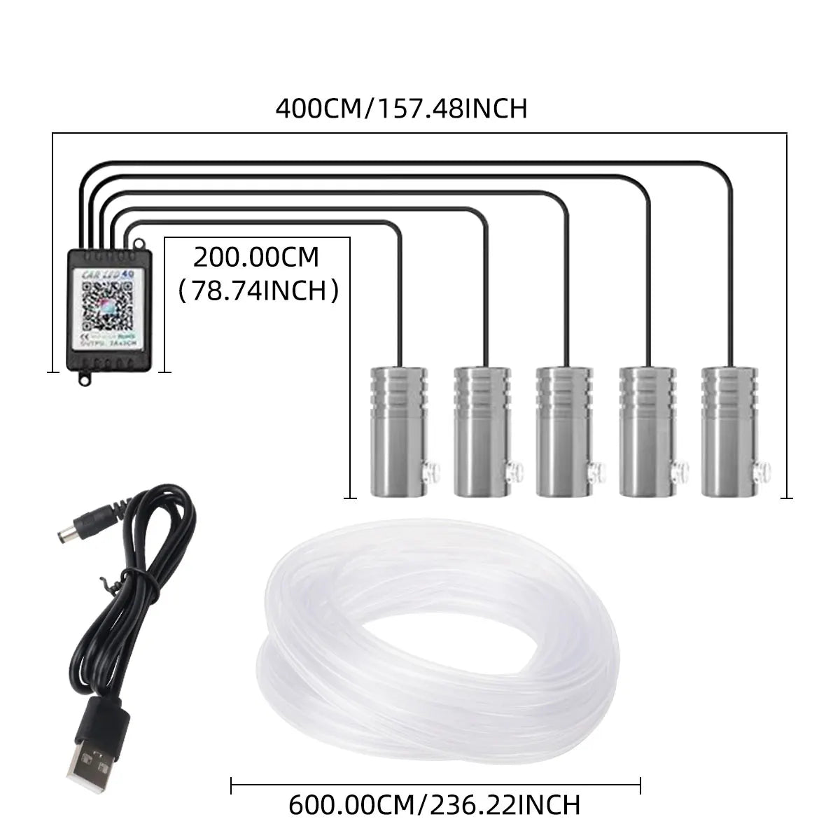 Auto 4/5/6-in-1 Innenraum-Dekorationsbeleuchtung RGB