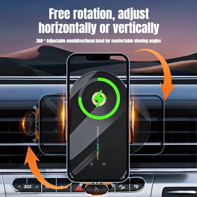 Kabellose Auto-Handyhalterung mit 66W Schnellladestation und Infrarot-Induktion für iPhone 17/16/15/14/13, Samsung, X...