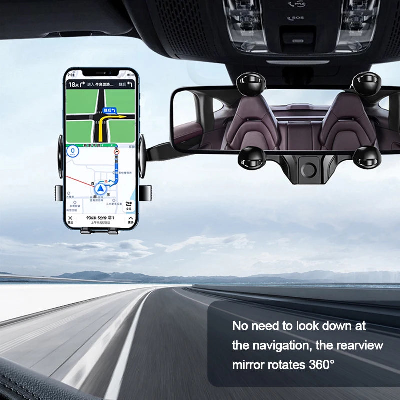 SEAMETAL Auto-Rückspiegel Handyhalter 360° – SwissGlanzGarage Ansicht 4