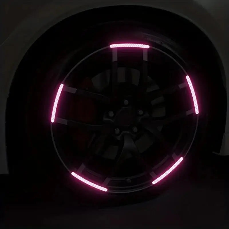 Reflektierende Reifenaufkleber in Pink – SwissGlanzGarage Ansicht 4