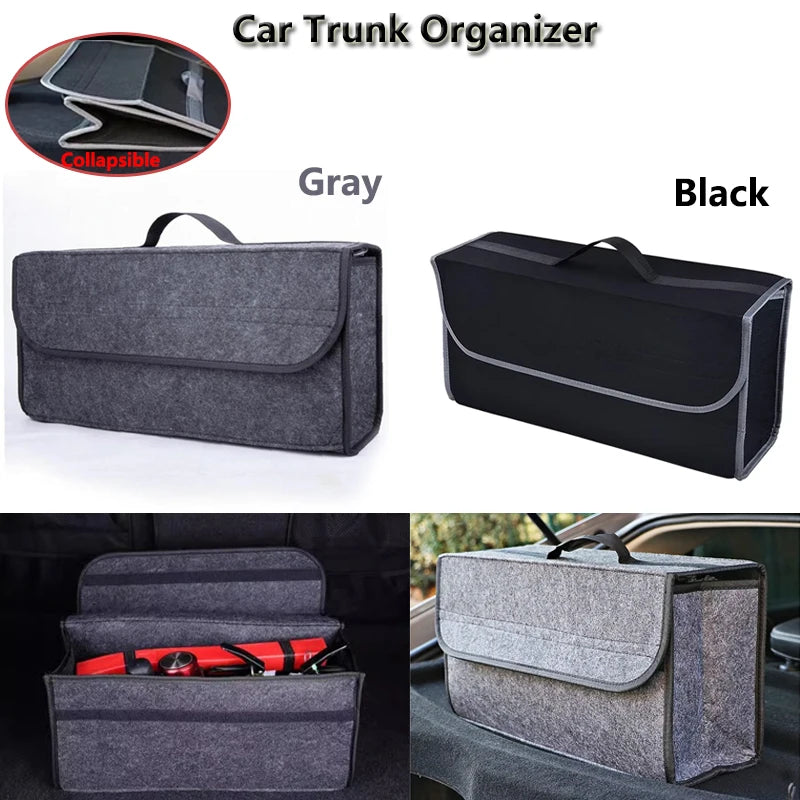 Neue Auto Trunk Organizer Auto Faltbare Weiche Filz Lagerung Box Fracht Container Box Stamm Tasche Verstauen Aufräume...