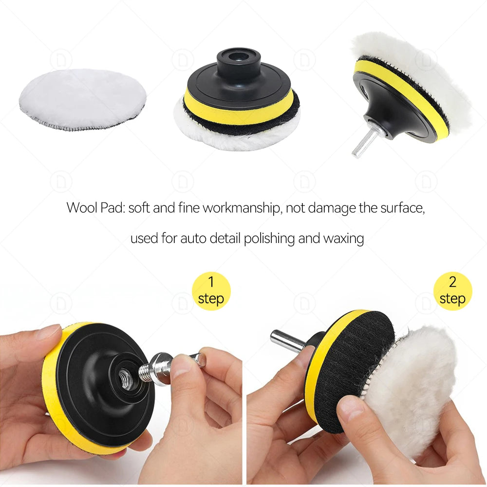 Polierscheibe Set 3 Zoll 75mm – SwissGlanzGarage Ansicht 3