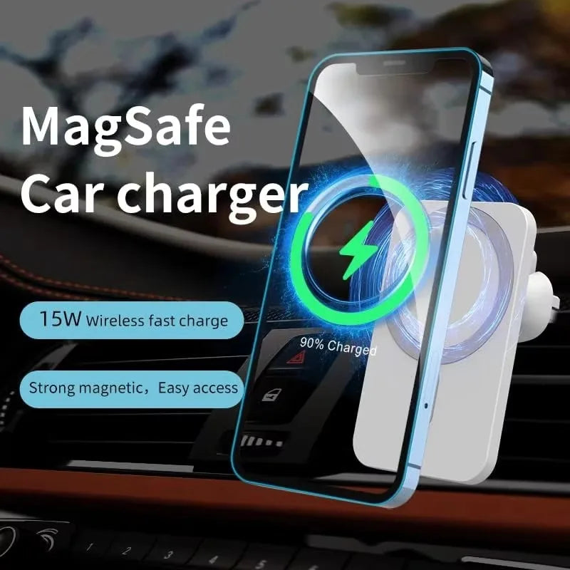 Magnetisches kabelloses Ladegerät, Autohalterung, Telefon-Entlüftungshalterung, schnelles Aufladen, adsorbierbare Mag...