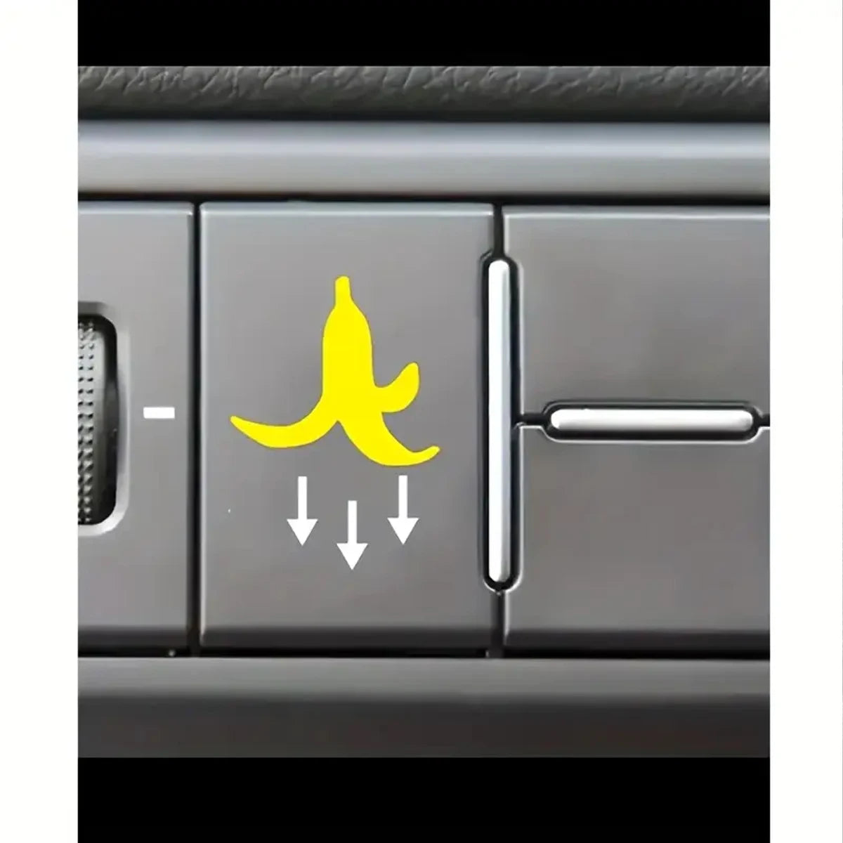 Bananenschalen-Knopf-Aufkleber – SwissGlanzGarage Ansicht 3