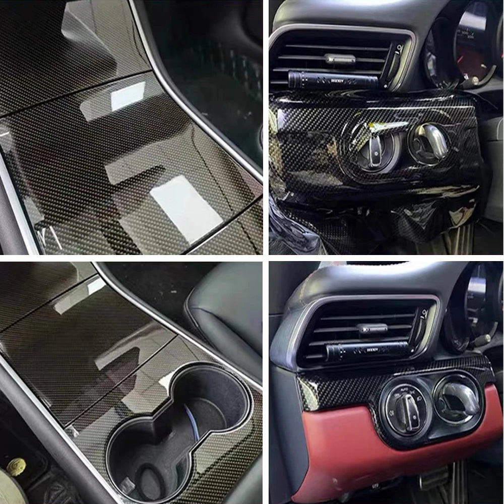 9D Carbon-Faser Auto-Aufkleber Schwarz – SwissGlanzGarage Ansicht 5