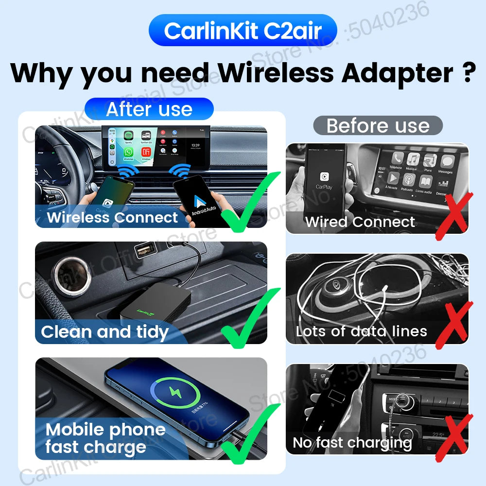 CarlinKit 5.0 C2Air Kabellos CarPlay Adapter – SwissGlanzGarage Ansicht 4