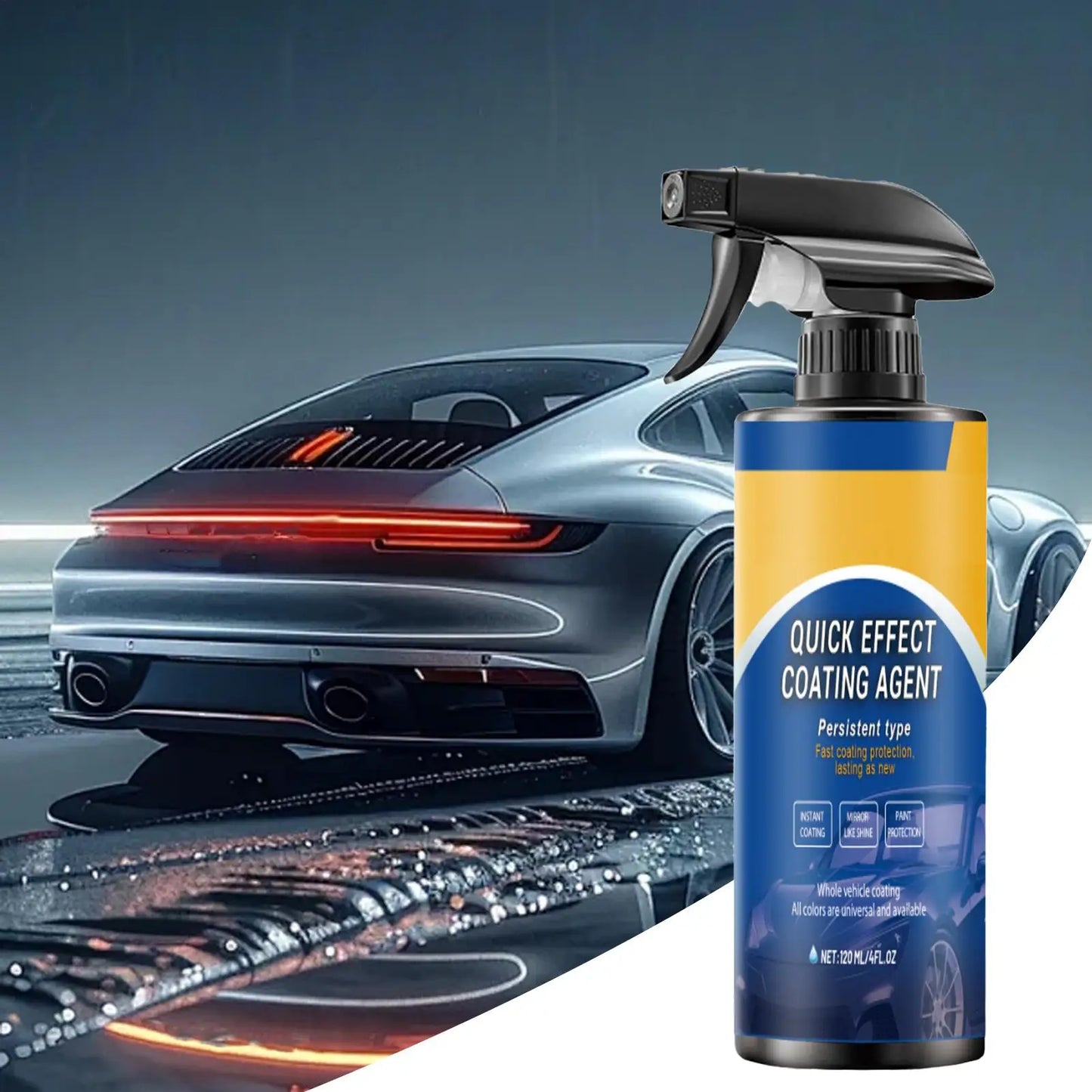 120ML Schnelltrocknender Auto-Polierspray Keramikbeschichtungsspray Auto-Beschichtung Hydrophobe Schicht für Autopolitur