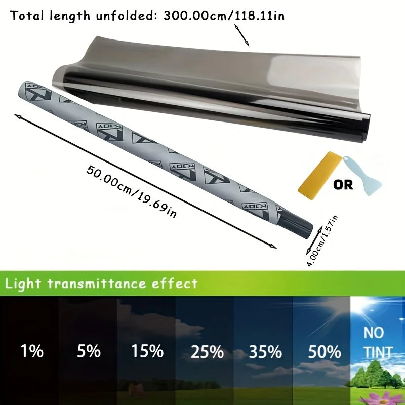 3Mx50CM VLT Schwarze Fensterfolie – SwissGlanzGarage Ansicht 4