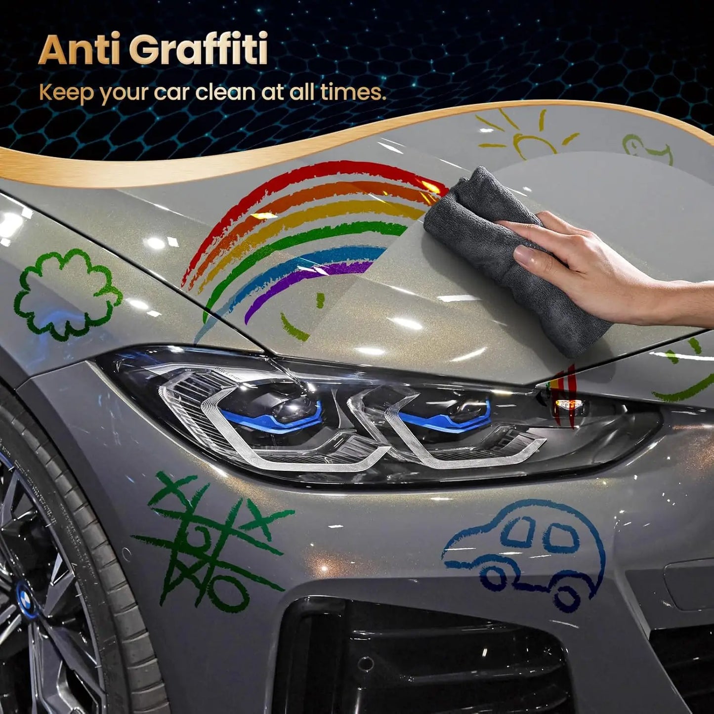 20H fortschrittliche Nano-Graphen-Keramikbeschichtung für Autos, einzigartige UV-Technologie und extrem hydrophobe Au...