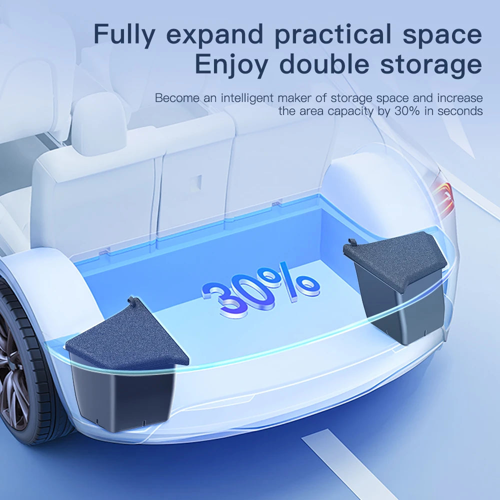 Kofferraum Aufbewahrungsbox Set für Tesla Model Y/YL – SwissGlanzGarage Ansicht 6