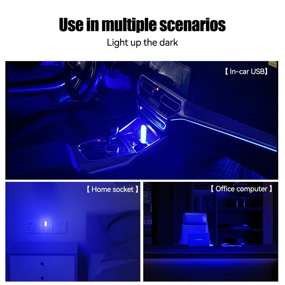 Universal Auto USB Atmosphäre Licht 5V USB Lade Touch Control Licht
