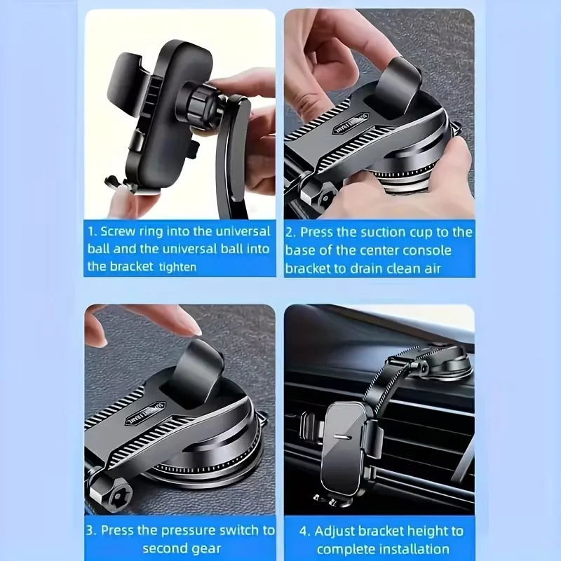 1/2-teiliges Set Auto-Saugnapf-Handyhalterung, Wasserfall-Stil Klebende Autohalterung mit automatischer Verriegelung,...
