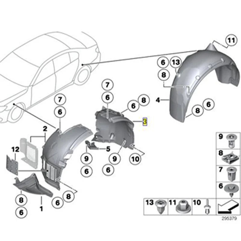 Fender Liner Rivet Clip Set für BMW – SwissGlanzGarage Ansicht 4