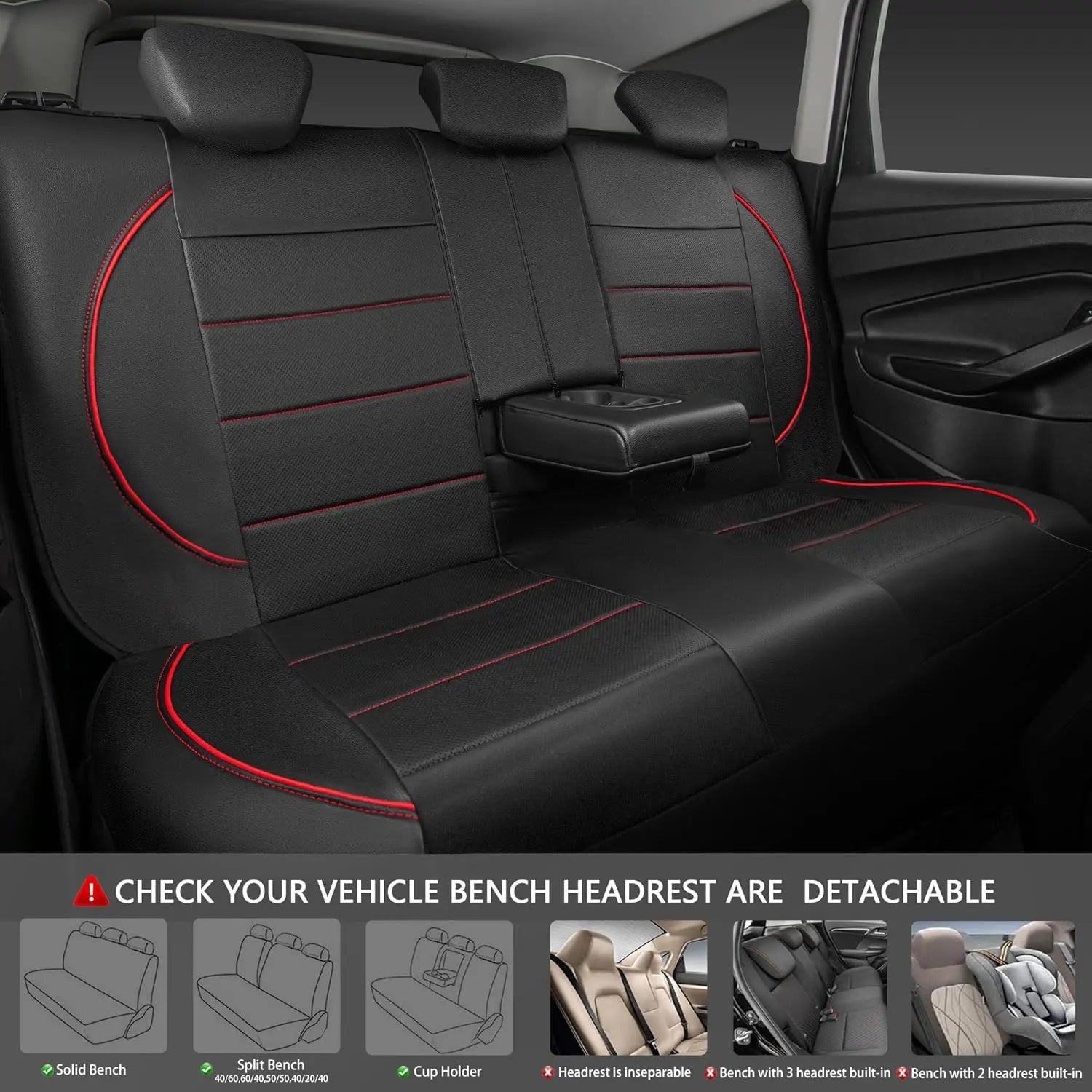 Leder Auto-Sitzbezug Universal Atmungsaktiv 5-Sitz – SwissGlanzGarage Ansicht 5