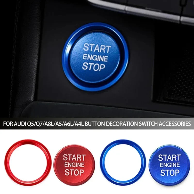 Start-Stopp-Knopf Aufkleber für Audi A4 A6 A5 Q5 Q7 – SwissGlanzGarage Ansicht 4
