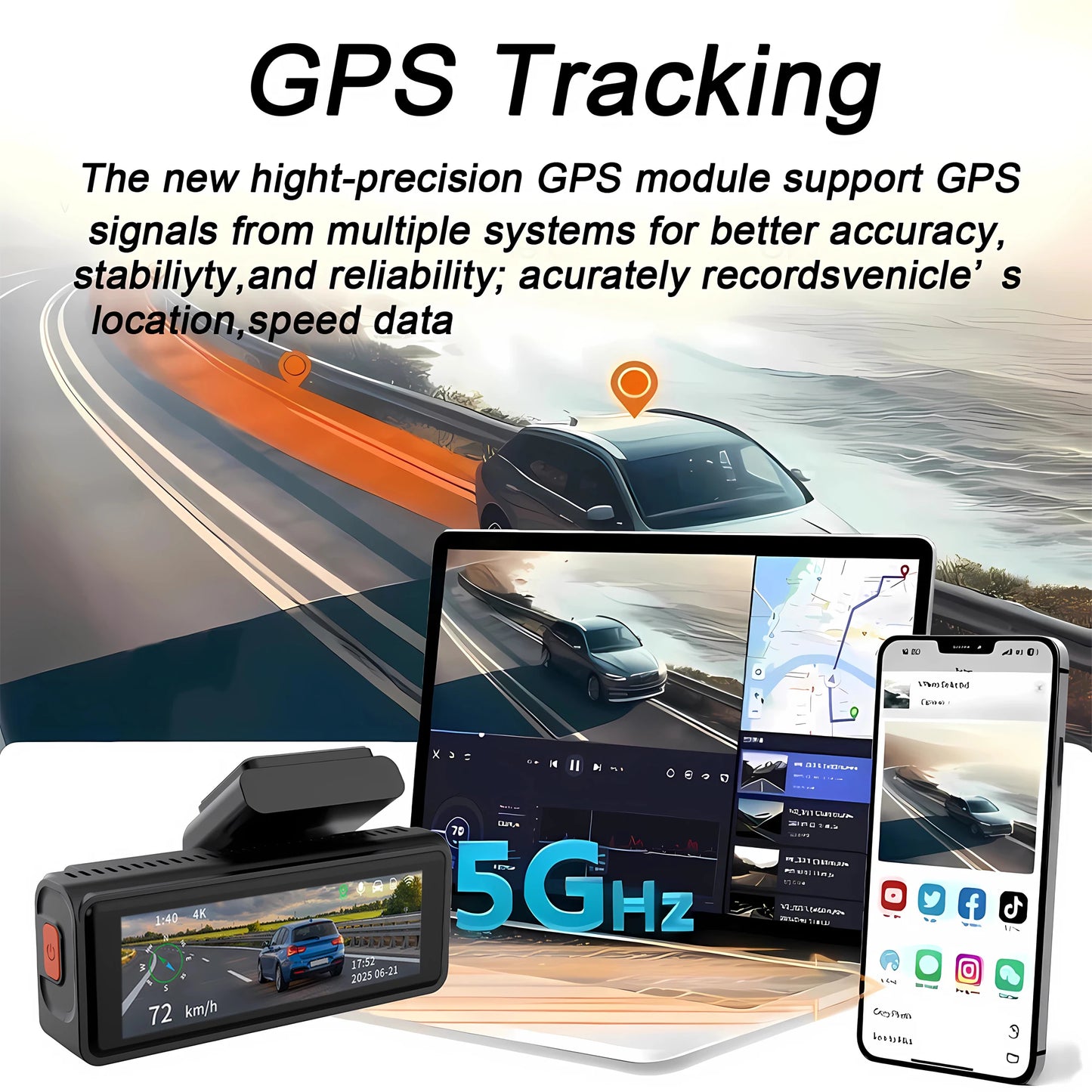 ADAS Dashcam 4K + 2.5K mit GPS – SwissGlanzGarage Ansicht 6