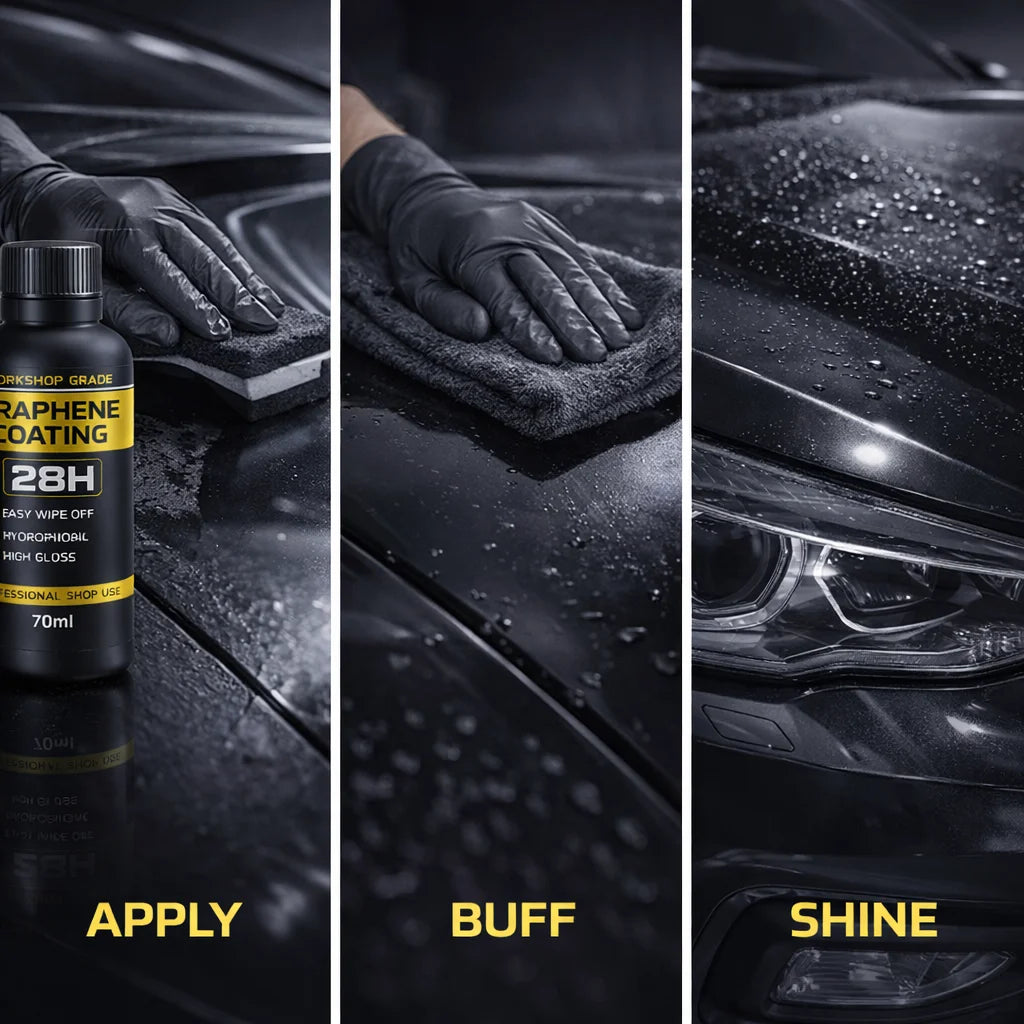 Graphen-Keramikbeschichtung 28H – Hydrophobe Autolack-Schutzbeschichtung Kratzerreparatur Hochglanz Langlebig