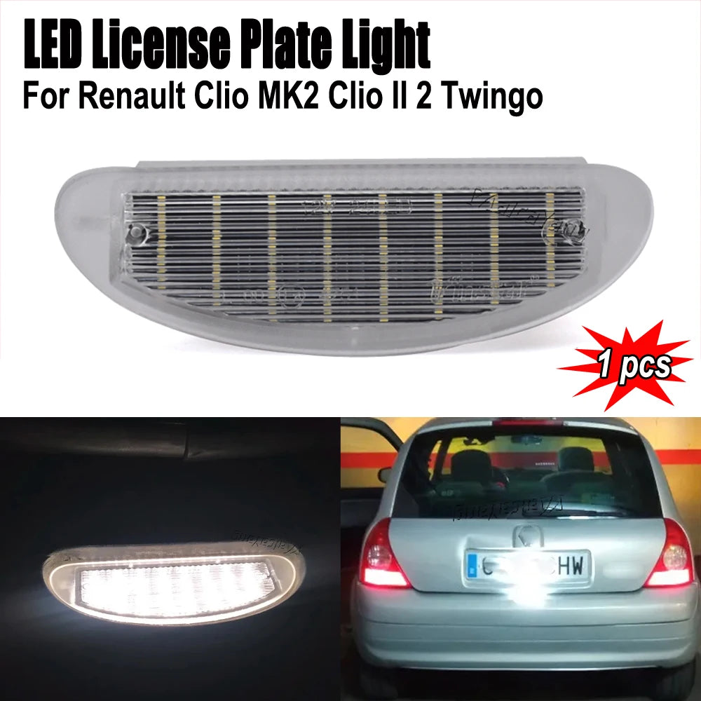 LED Kennzeichenbeleuchtung für Renault Clio MK2 Twingo – SwissGlanzGarage Ansicht 3