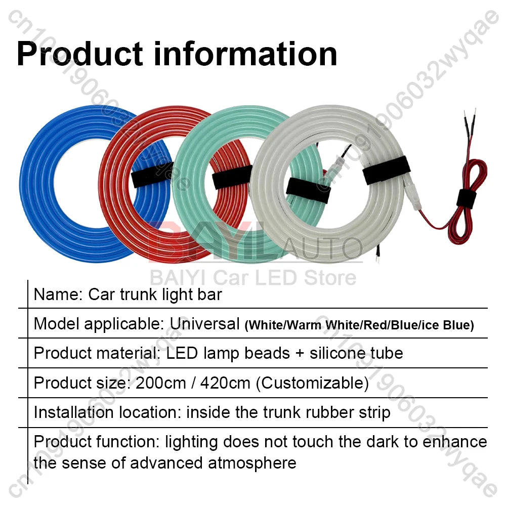 200 cm/420 cm LED-Streifen für die Innendekoration des Autos