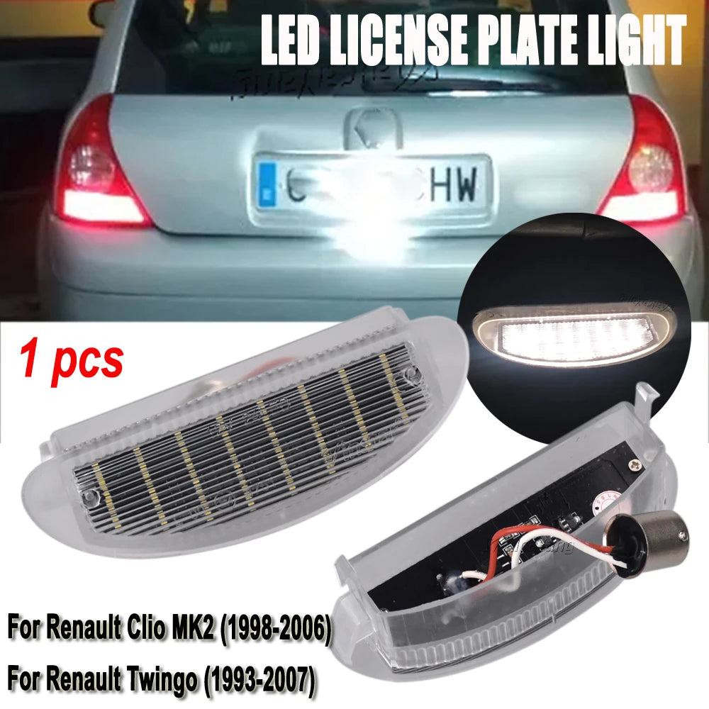 LED Kennzeichenbeleuchtung für Renault Clio MK2 Twingo – SwissGlanzGarage Ansicht 2