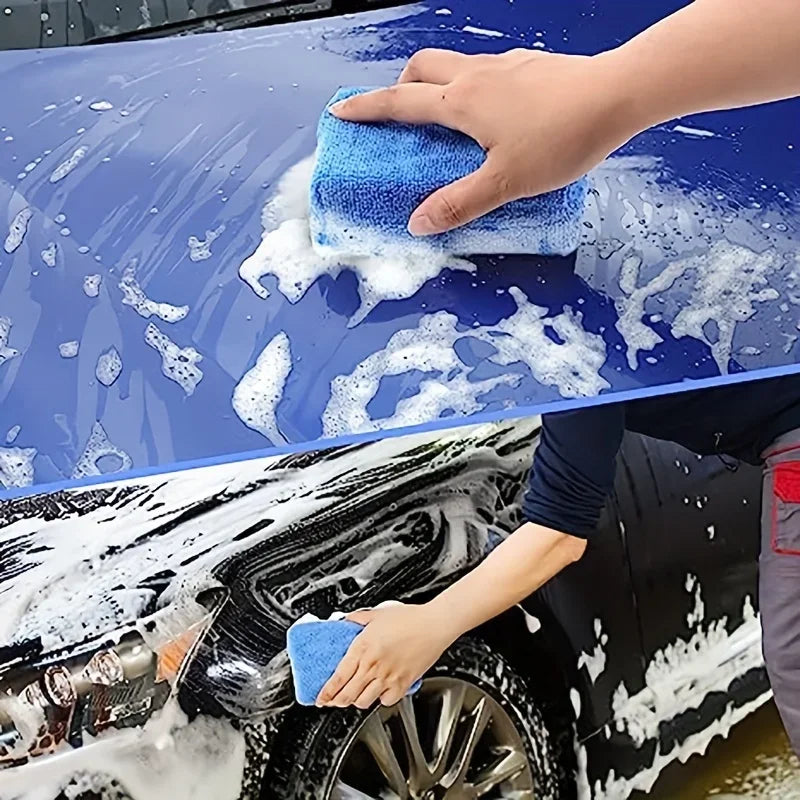 8-teiliges Auto-Wachs-Applikator-Pad-Set - 5 Zoll Mikrofaser-Applikator-Pad, rechteckiger Reinigungsschaum, 4 Stück r...