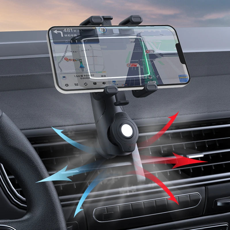 Schwerkraft-Handyhalterung für Auto-Lüftungsschlitz, 360-Grad-Drehung, Mobiltelefon-Halterung für Lüftungsschlitze