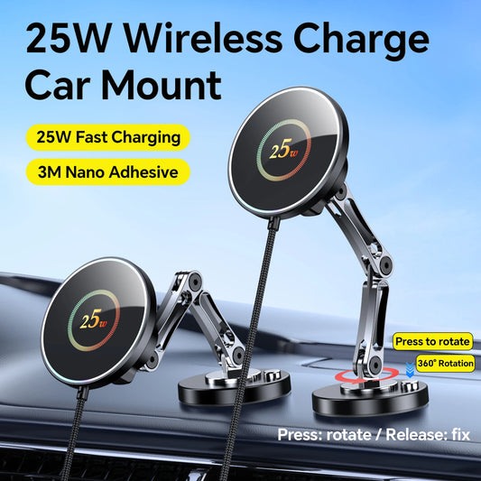 25W Magnetisches Kabelloses Autoladegerät für iPhone 17 16 15 –