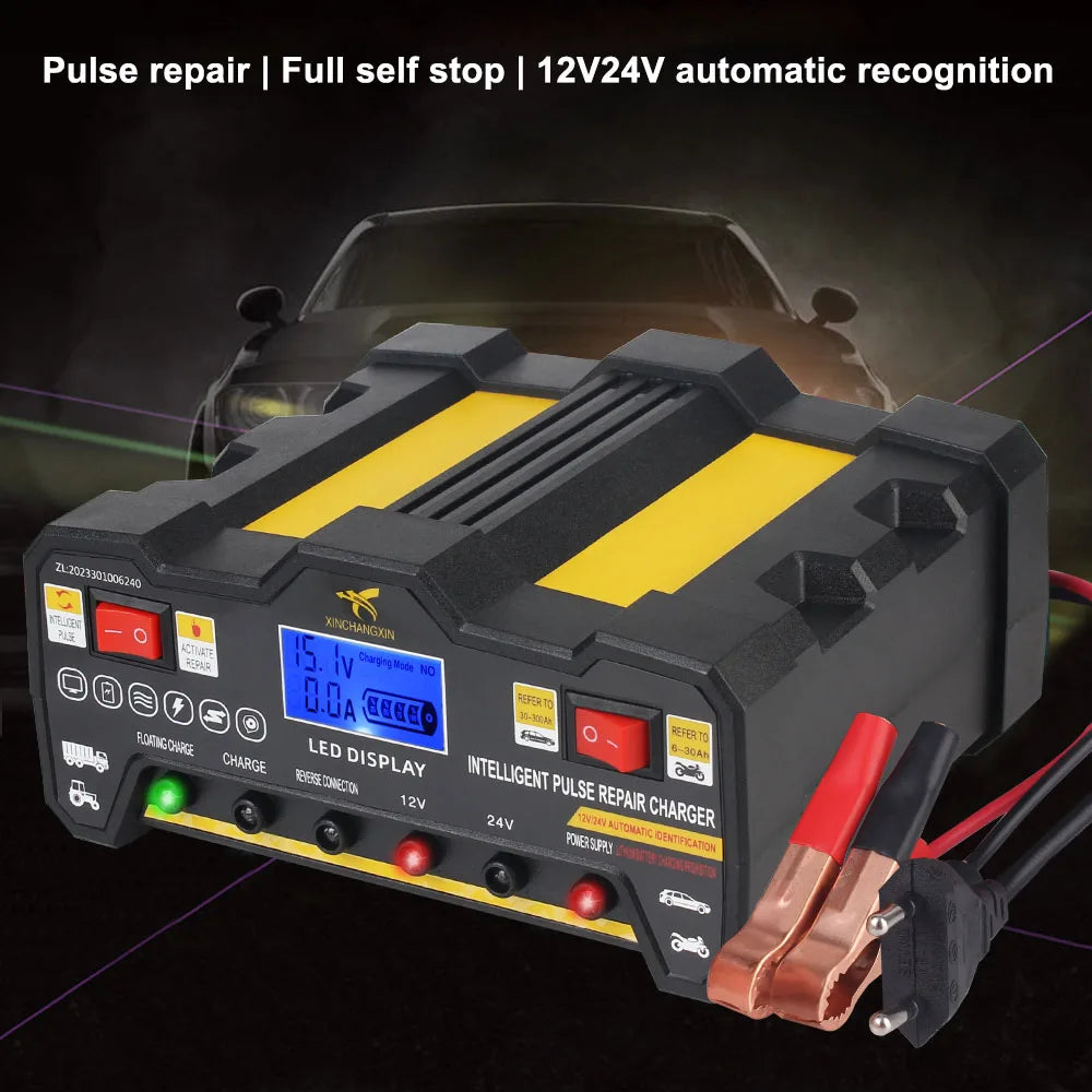 Intelligentes Puls-Batterieladegerät 300AH EU-Stecker – SwissGlanzGarage Ansicht 5
