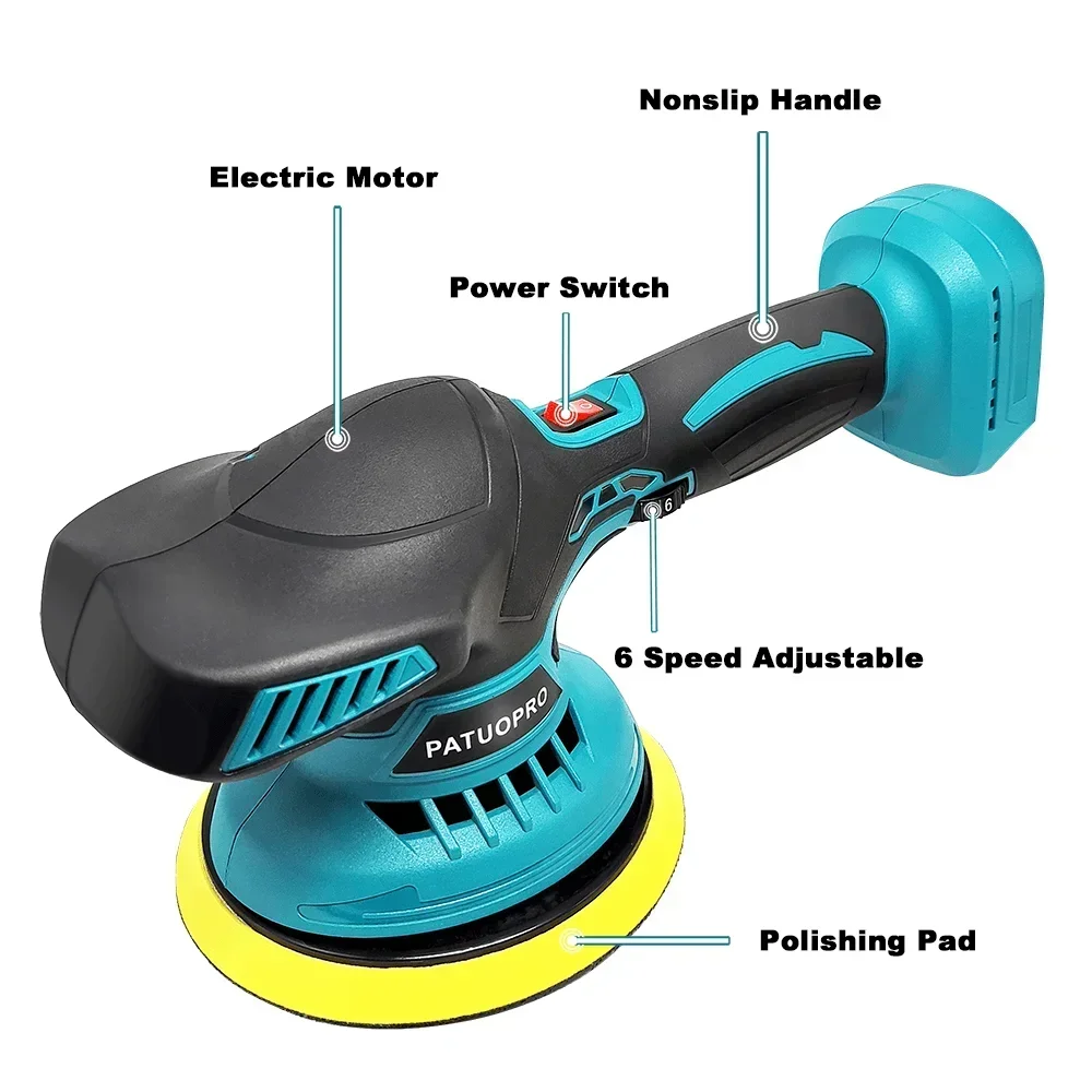 Akku-Poliermaschine 150mm kabellos – Makita 18V kompatibel