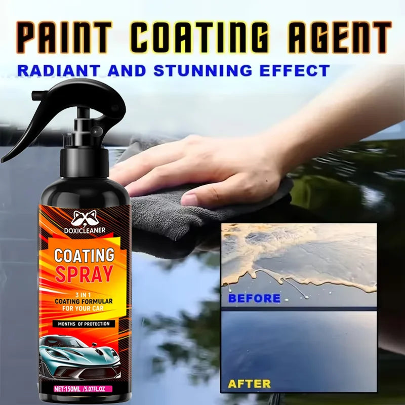 3-in-1 ultimatives Nano-Keramik-Beschichtungsspray – ultimativer Autolackschutz und hydrophobe Glasbehandlung, Auto-K...