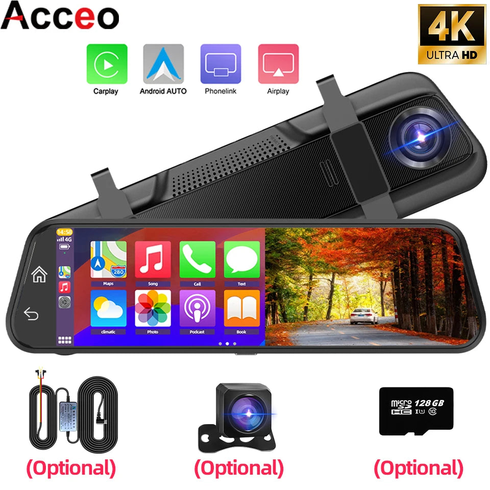 4K HD Auto DVR Touchscreen mit Carplay & Android Auto – SwissGlanzGarage Ansicht 2