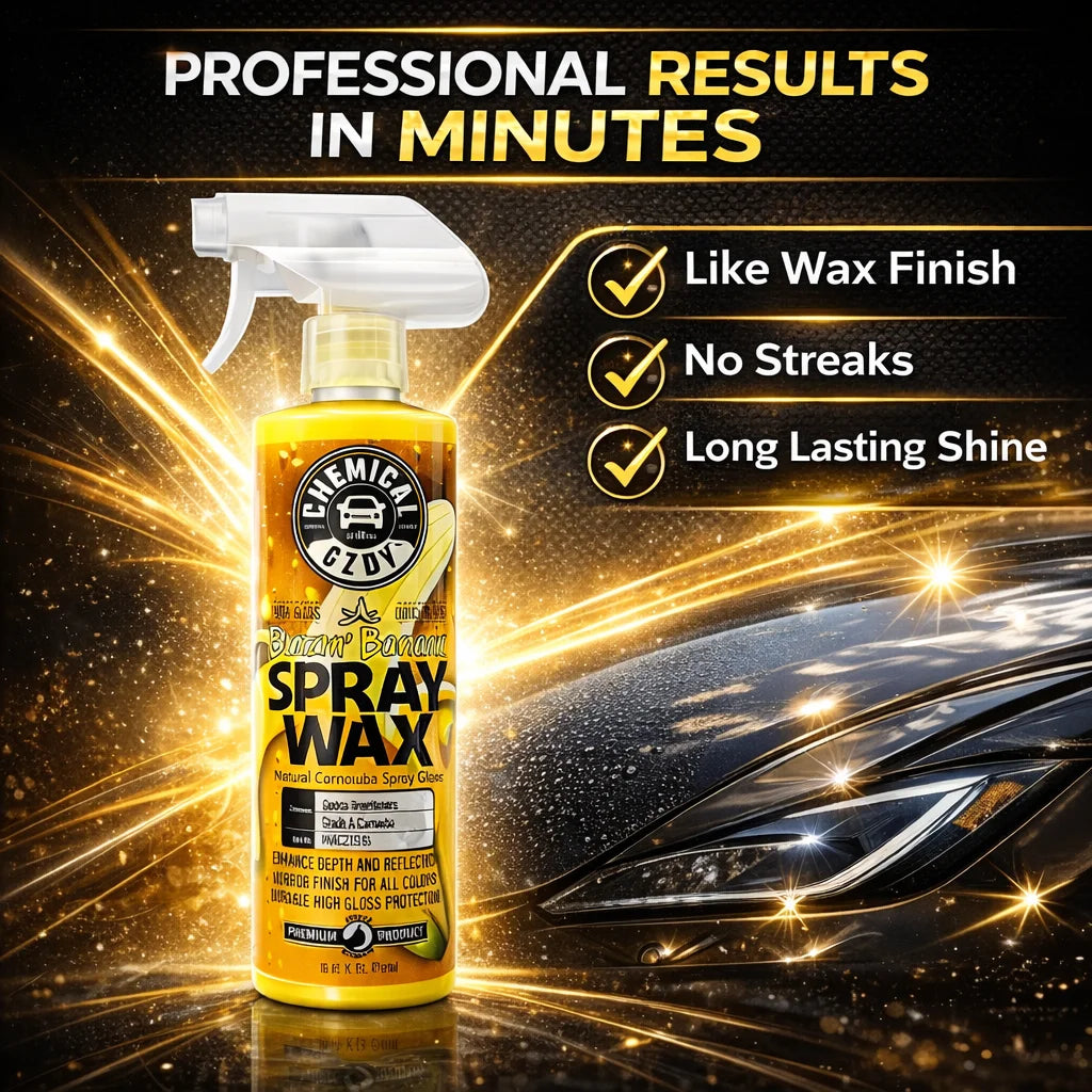 Blazin' Banana Spraywachs 16 oz – Natürliches Carnauba-Schnellwachs, Tiefglanz-Finish, Wasserabperlschutz, Einfaches ...