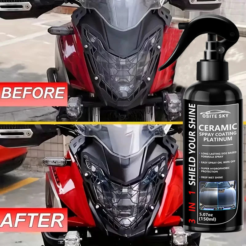 Sopami Nano Keramik-Autobeschichtungsspray, 3-in-1, hochwertiges, kratzfestes, glänzendes Finish für alle Autolackarten