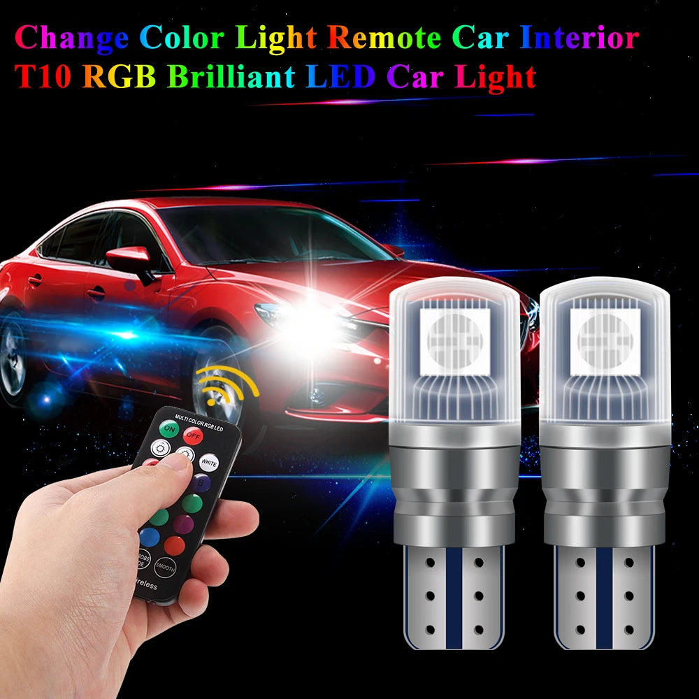 RGB T10 W5W LED Auto-Lampe Set – SwissGlanzGarage Ansicht 4