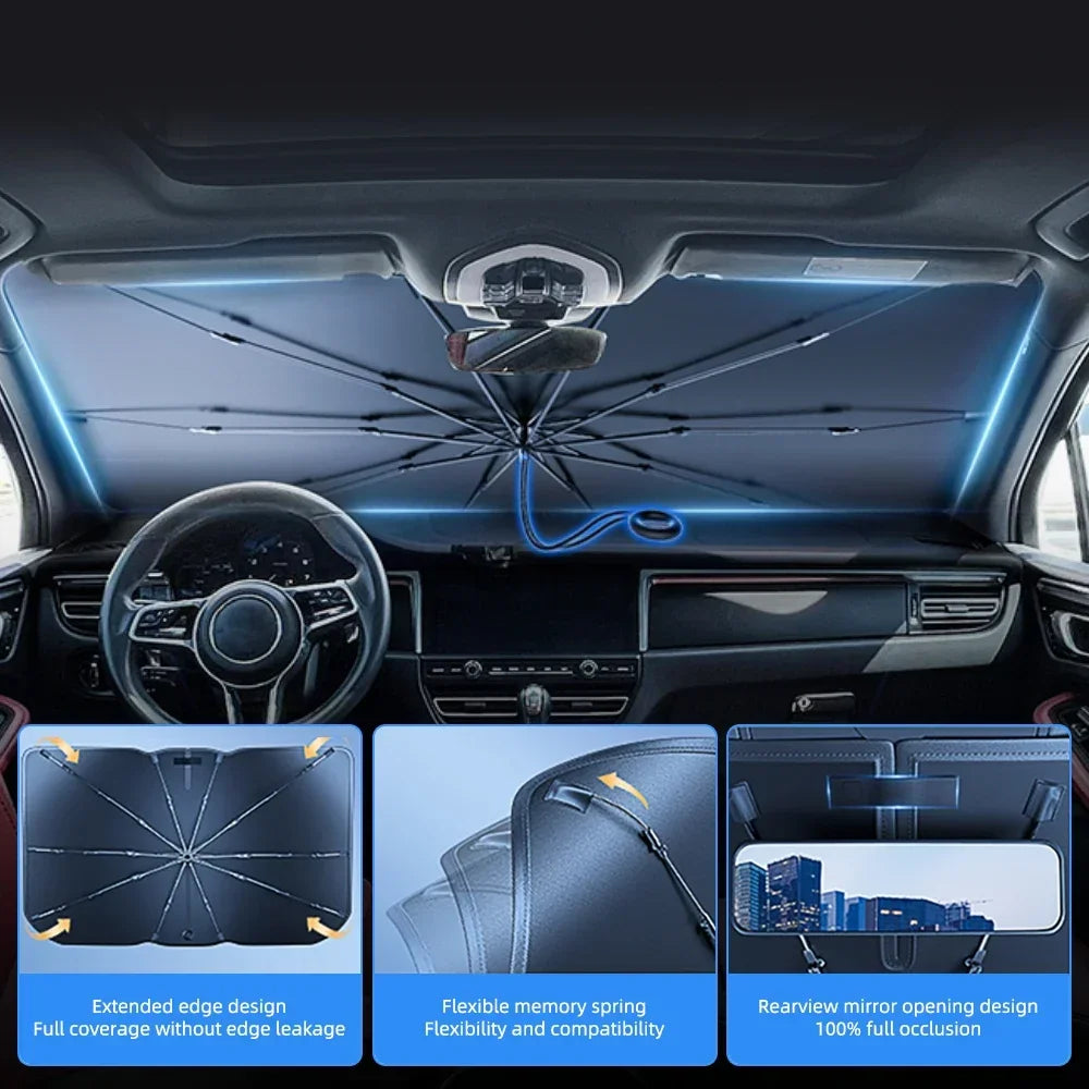 Auto Windschutzscheiben-Sonnenschutz faltbar – – SwissGlanzGarage Ansicht 5