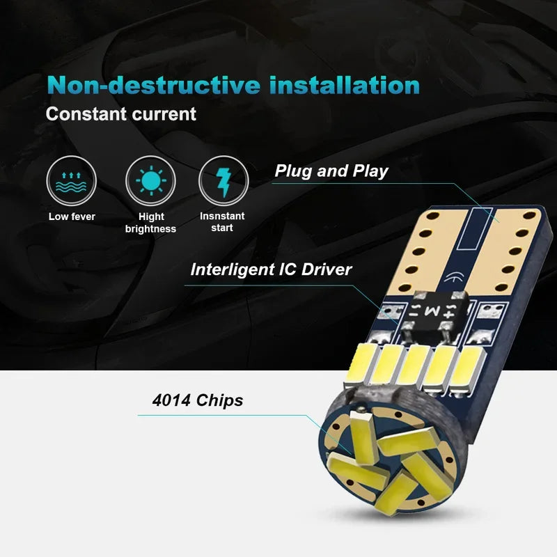 T10 W5W Canbus LED-Birne 15 SMD Weiss – SwissGlanzGarage Ansicht 3