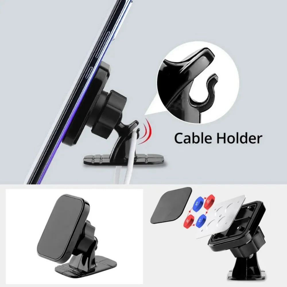 Magnetische Auto-Handyhalterung 360° ° Drehbare, verstellbare Auto-GPS-Navigationshalterung, universelle Smartphone-H...