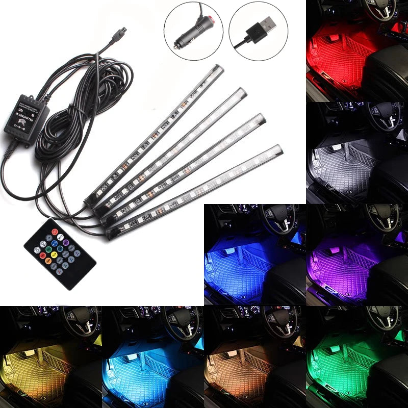 Universal Auto RGB Umgebungs Lichter LED Streifen Innen Atmosphäre