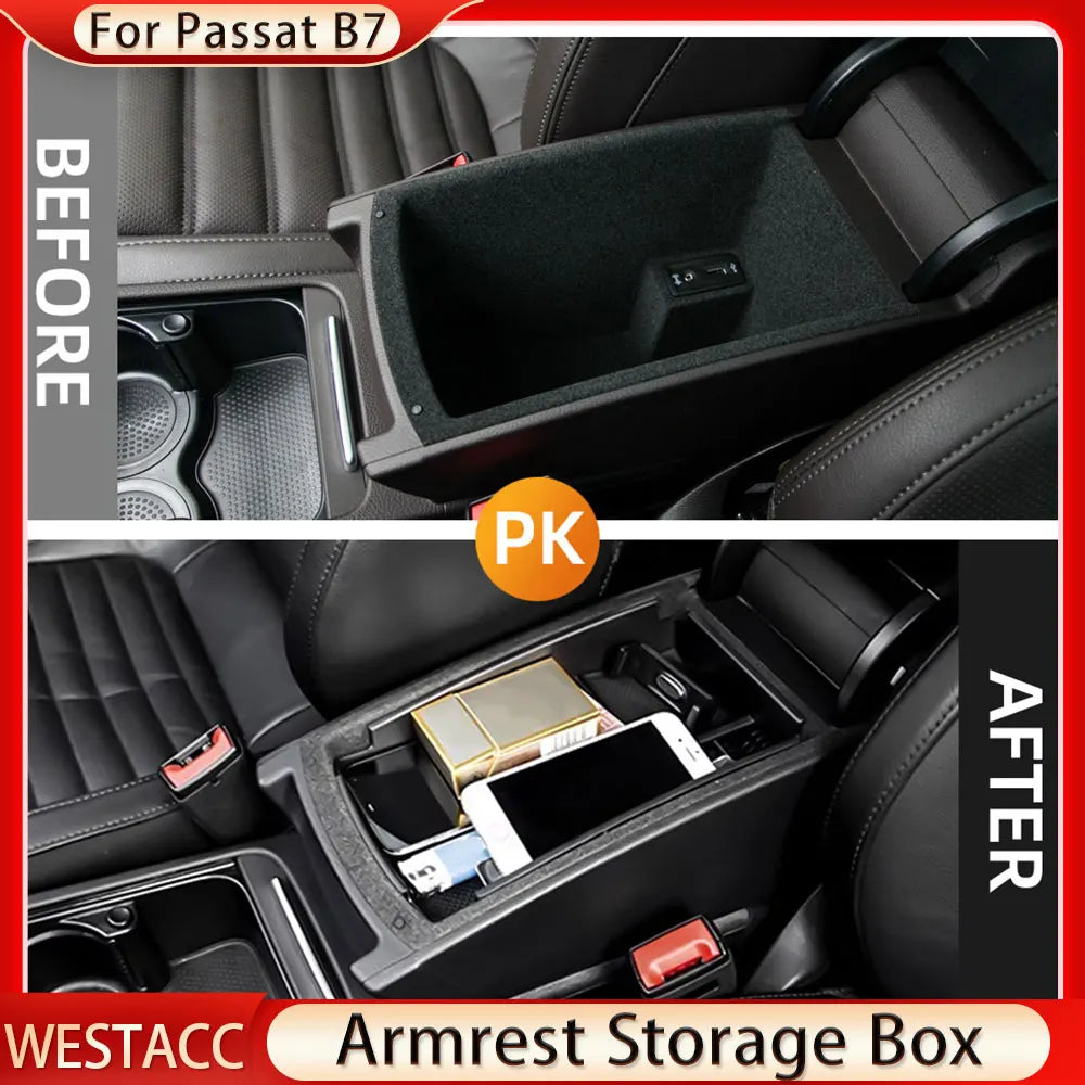 Auto Armlehne Aufbewahrungsbox Fach für Volkswagen VW CC Passat B6 B7
