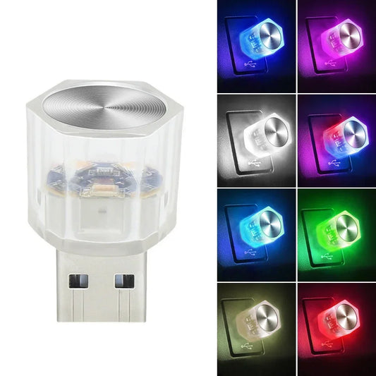 Auto USB Innen Umgebungs Atmosphäre Licht LED Lichter Auto Lesen