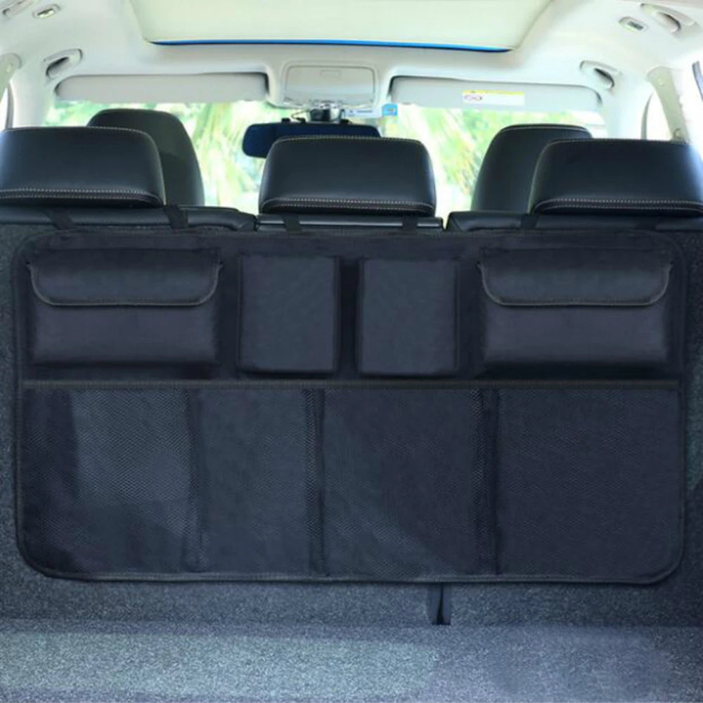 Auto Lagerung Organizer Auto Trunk Bag Universal Große Kapazität Rücksitz Lagerung Tasche Trunk Cargo Mesh Halter Tas...