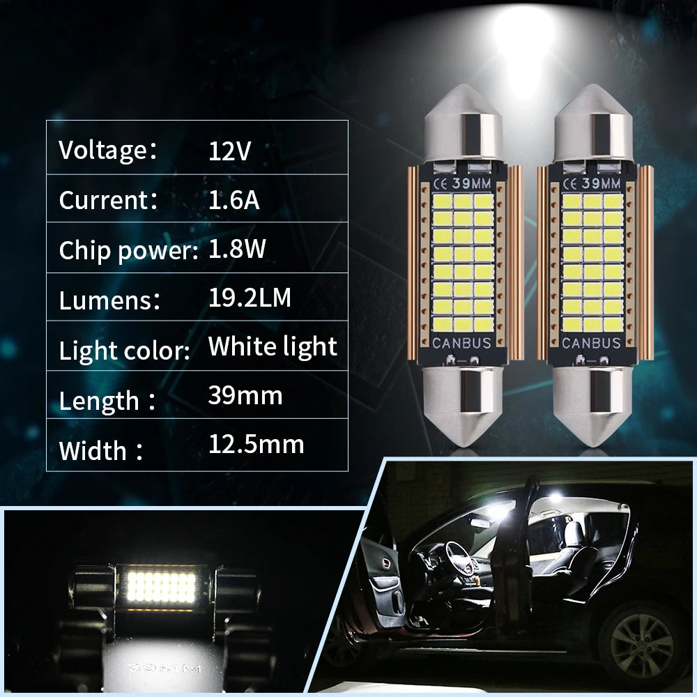 C10W C5W LED Canbus 31mm 36mm 39mm 42mm Lampe – SwissGlanzGarage Ansicht 5