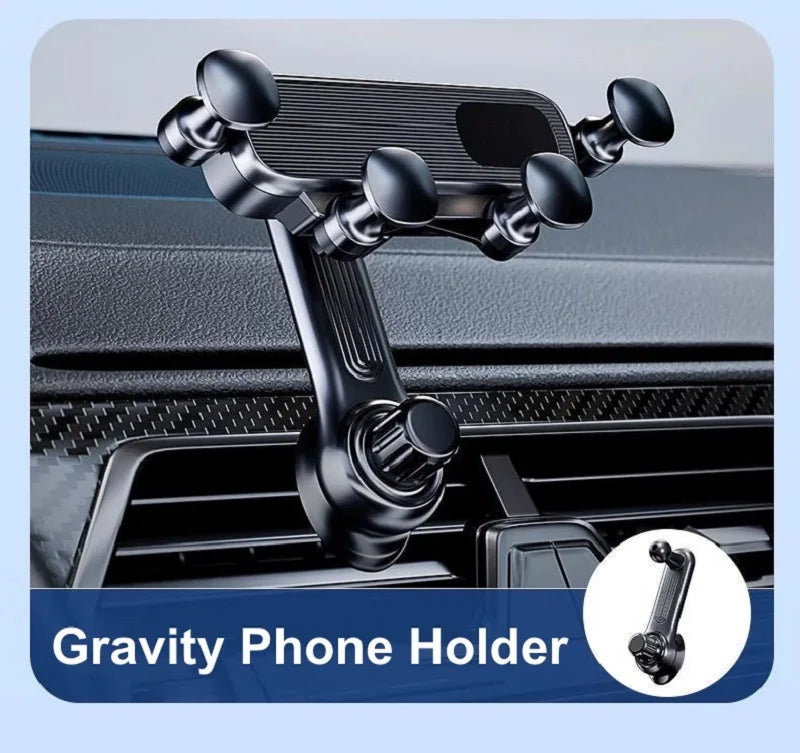 Gravity-Auto-Handyhalterung für 4,7-7 Zoll große Mobiltelefone, Auto-Lüftungshalterung, universelle, stoßfeste GPS-Cl...